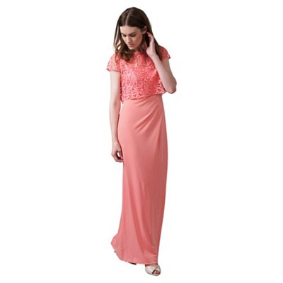 Phase Eight Coral helen lace full length dress